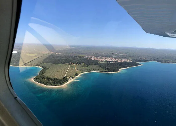 Hvar coastline from the air
