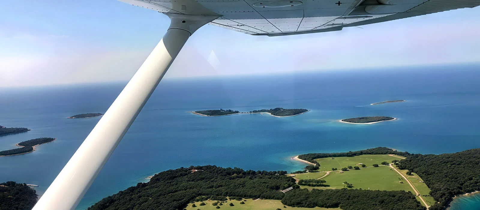 Islands under the Cessna wing